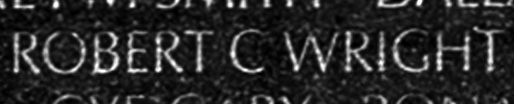 Second Lieutenant Robert Carrol Wright's name inscribed on The Wall.
